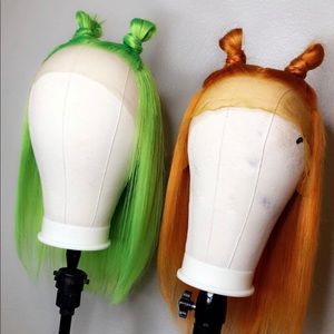 Worded puff twin wigs !